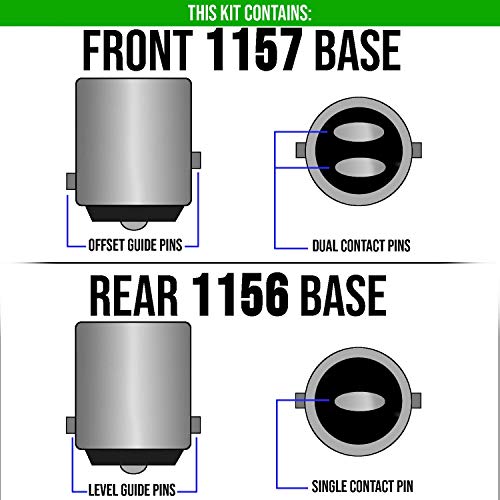 Eagle Lights Generation Ii Midnight Edition 2 Inch Led Turn Signal Kit With Smoked Lenses, White Front Running Lights (1157) And Rear Red (1156) For Harley Davidson Motorcycles #TOP4