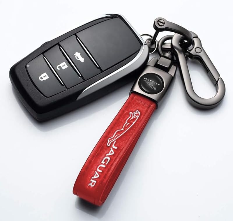 Leather Car Keychain for Jaguar I-PAC F-PAC E-PAC XEL XFL XJ XF Series Car Key Chain Ring Accessories for Men and Woman Rde - Image 3