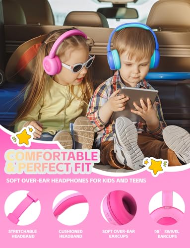 Gorsun E69 Wireless Kids Headphones – 85 dB Volume-Limited, 50-Hour Battery — view 4