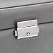 BEWISHOME Jewelry Box for Women Girls Jewelry Organizer with Lock Mirror Jewelry Boxes Display Storage Case Holder Portable Travel Case Grey SSH77H