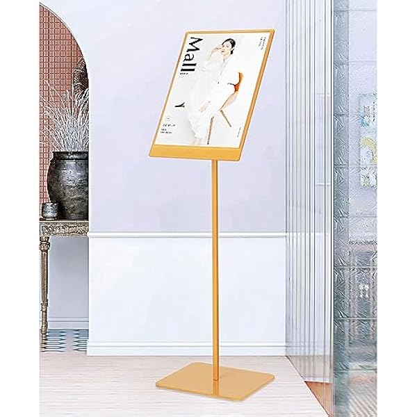 Bordstandaard Posterstandaard, zwaar uitgevoerd voetstuk Bordhouder Vloerstandaard, aluminium frame vloerstaand 50 * 70 cm D