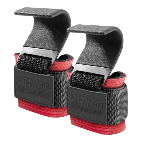 Ganchos de levantamiento de pesas para evitar la fatiga de manos con straps gym