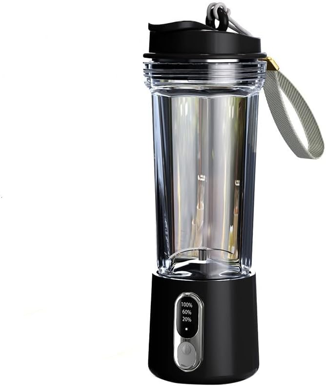 Portable Blender, Wireless Rechargeable Juice Cup with 3 Speed Settings, Personal Size Smoothie Maker, Black