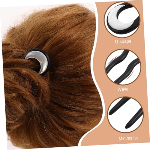 Épingle à cheveux forme U en bois pour fixer les chignons sans abîmer - 3
