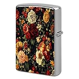 WINCCOR Vintage Dark Flower Bloosom Rose Plants Lighter Case, Durable Protective Lighter Cover for Men, Dad, Husband, Boyfriend and Funny Gift for Outdoor Hiking & Camping