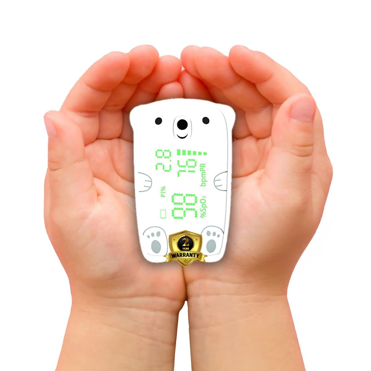 BPL Medical Technologies Smart Oxy Junior Fingertip Pulse Oximeter for Children|High Accuracy|SPO2|Perfusion Index| Age Range - 3-12 Yrs - White