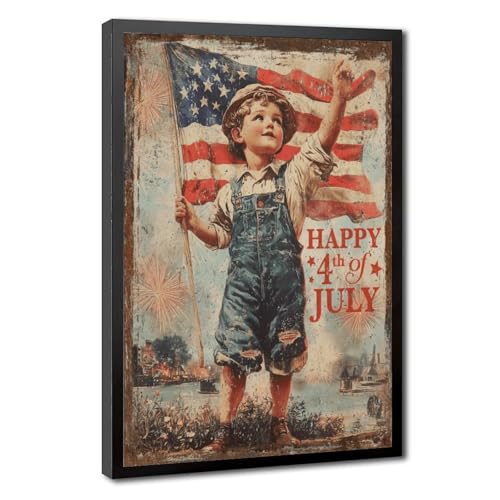 Vintage 4th of July Patriotic Wall Art - Nostalgic American