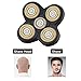 5D Men's Electric Shaver Replacement Heads Bald Replacement Heads Replacement 5 Heads Razor Blades Wet and Dry Compatible Waterproof with Blade Cover(Gold)