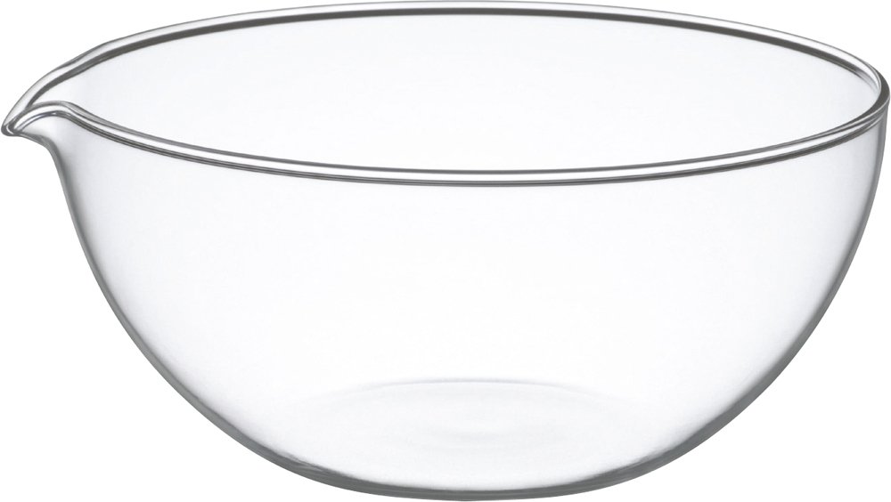 iwaki KB914 AGC Techno Glass Heat Resistant Glass Bowl with Pourer, 16.9 fl oz (500 ml), Outer Diameter 6.0 inches (15.2 cm), Microwave, Oven,