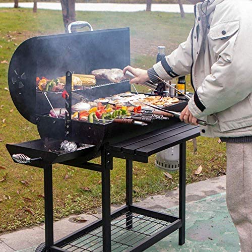 JHLXYXMY BBQ Grill Outdoor Barbecue Grill Portable Thick Stainless Steel Charcoal Grill, Outdoor Stretchable Dining Rack is Stable and Durable, 122 70cm - Image 5