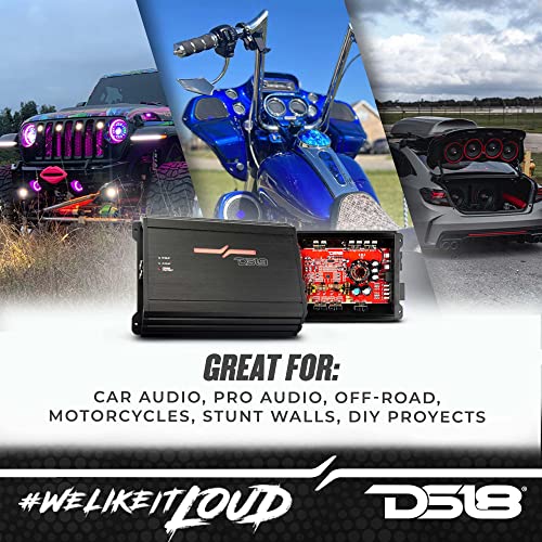 image for DS18 ZR600.4D Car Amplifier 4-Channel Stereo Full Range Amp Class D 15