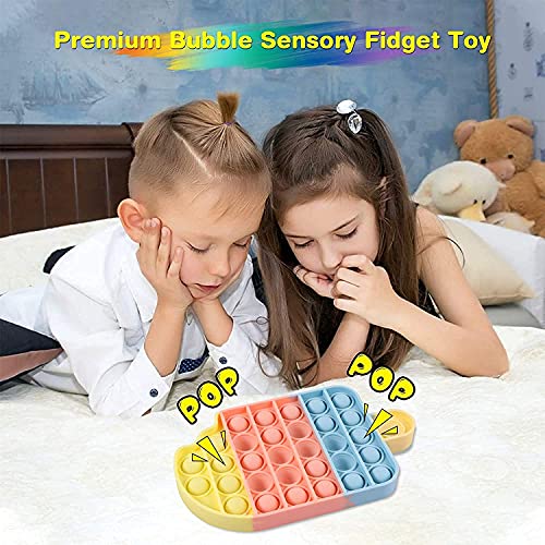 Image of Big Size Push Pop Fidget Toy, Big Rainbow pop, Big Size Squeeze Toys for Kids and Adults Big pop (Candy 1)