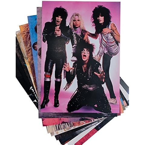 80s Party Decorations Posters Pack of Ten 80s Metal Rock Posters A4 Size Cover