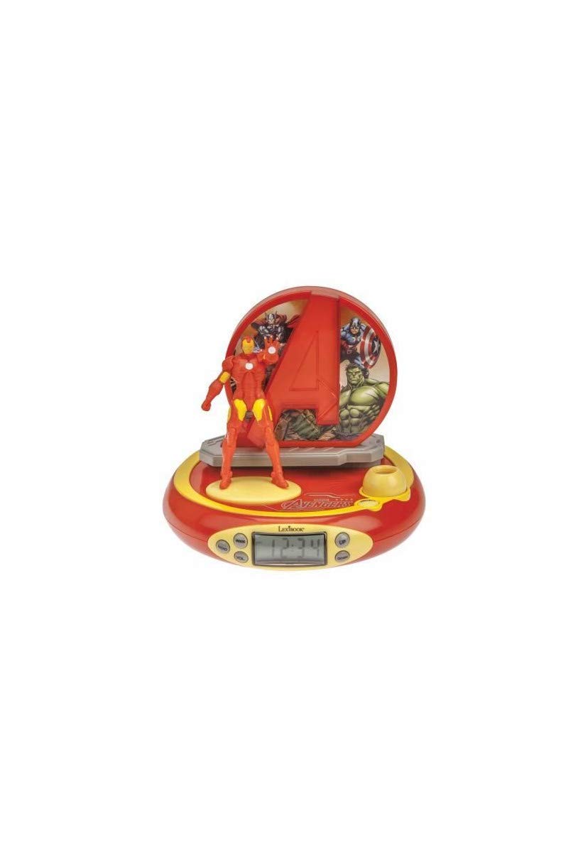 Lexibook RP510AV Avengers Marvel/Batman/Snow White/Dora/Spider-Man/Thomas The Tank Engine Projector Alarm Clock, Standard