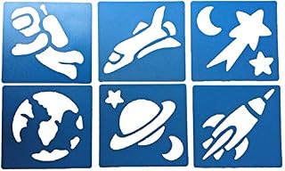 Anthony Peters Kids Space Themed Washable Reusable Arts & Crafts Stencils (Set of 6) Dimensions: 15 x 14cm Suitable for 3+