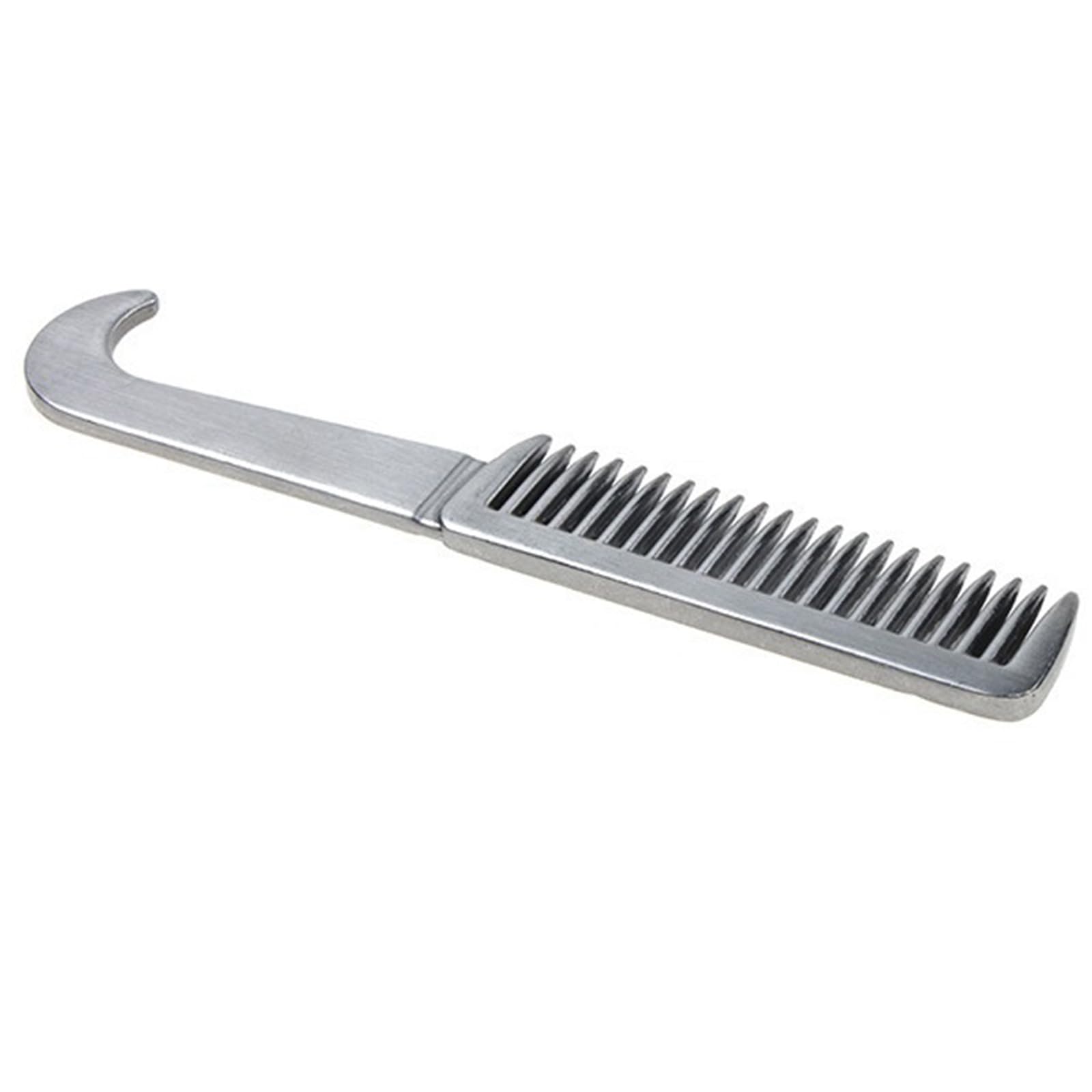 RLMVGBX Horse Mane and Tail Comb, Steel Grooming Comb for Detangling Knots Loose Undercoat, Smooth Edge Equestrian Grooming Tool