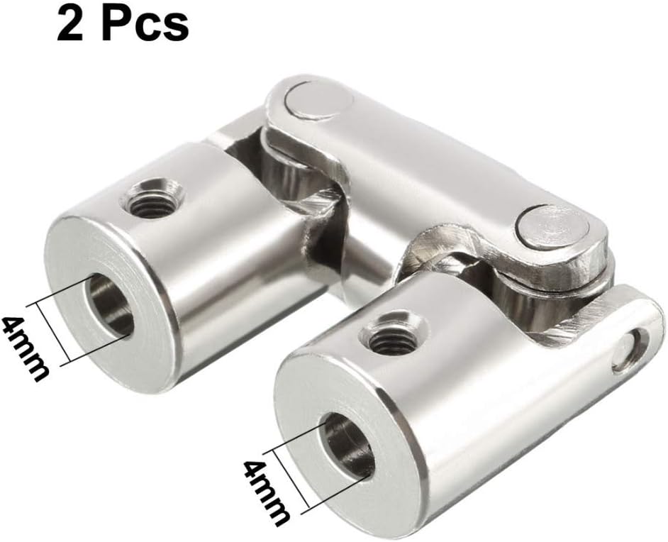 ZHENGGF-CPL Coupler 2pcs Rotatable Universal Joint 6mm to 8mm 4mm to 10mm Bore Dia Steering Gear U Joint Coupler Shaft Coupling (Inner Diameter : 6mm to 6mm)