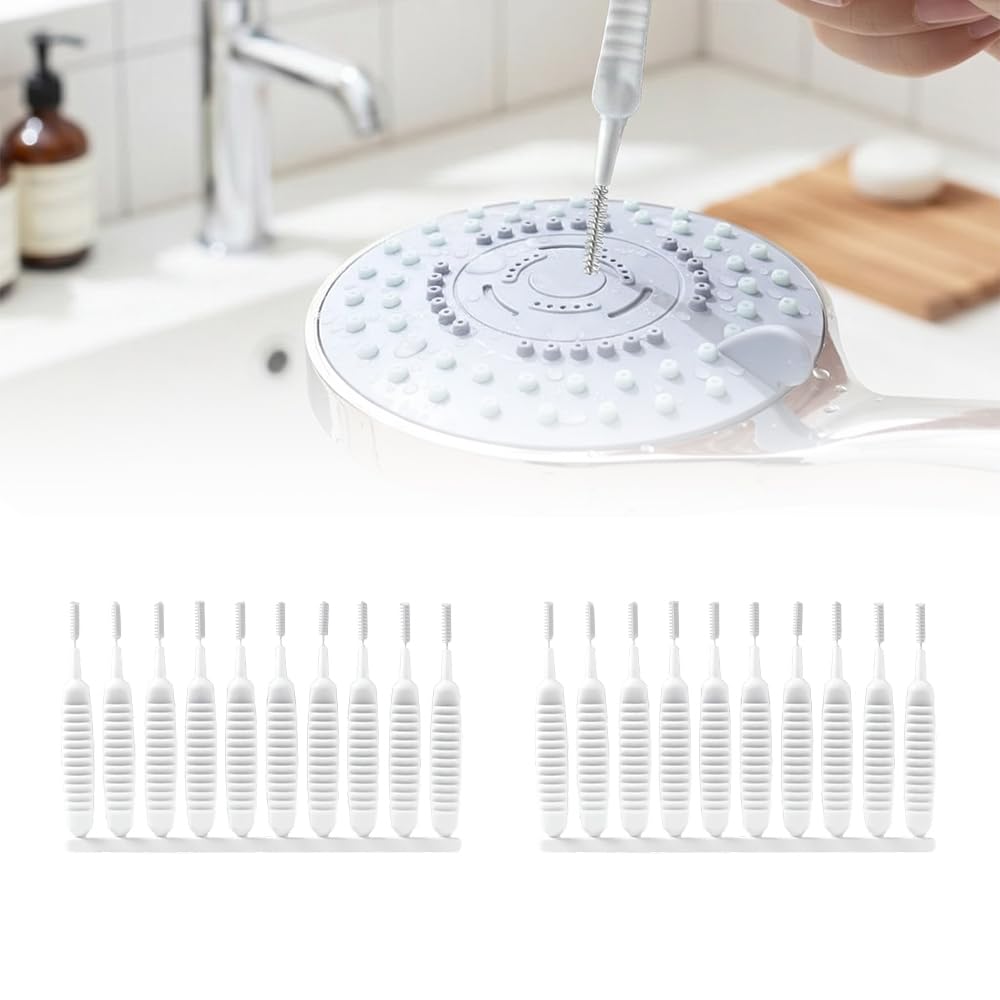 Shower Head Cleaning Brush for Small Holes, Anti-Clogging Nozzle Brush for Shower Head,Phone Hole Pore Gap, Multifunctional Crevice Tiny Cleaning Brushes (20Pcs)
