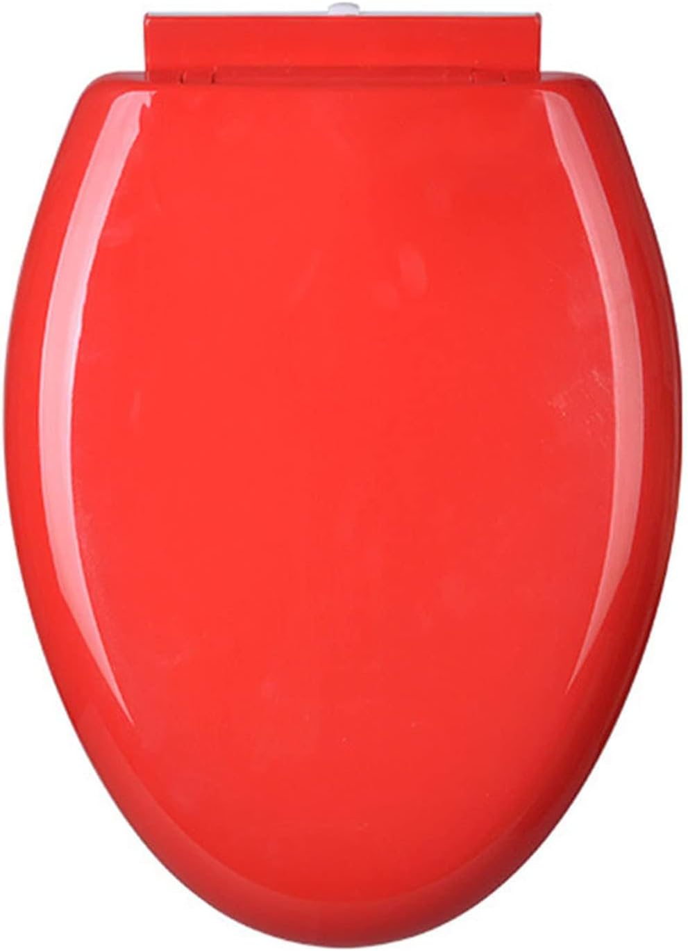 Bathroom Toilet Lid Elongated,18.1" Toilet Seats with Cover Soft Close Toilet Lid, Easy to Clean Bathroom Toilet Lid,V-Shape,44-47cm * 36cm,Red
