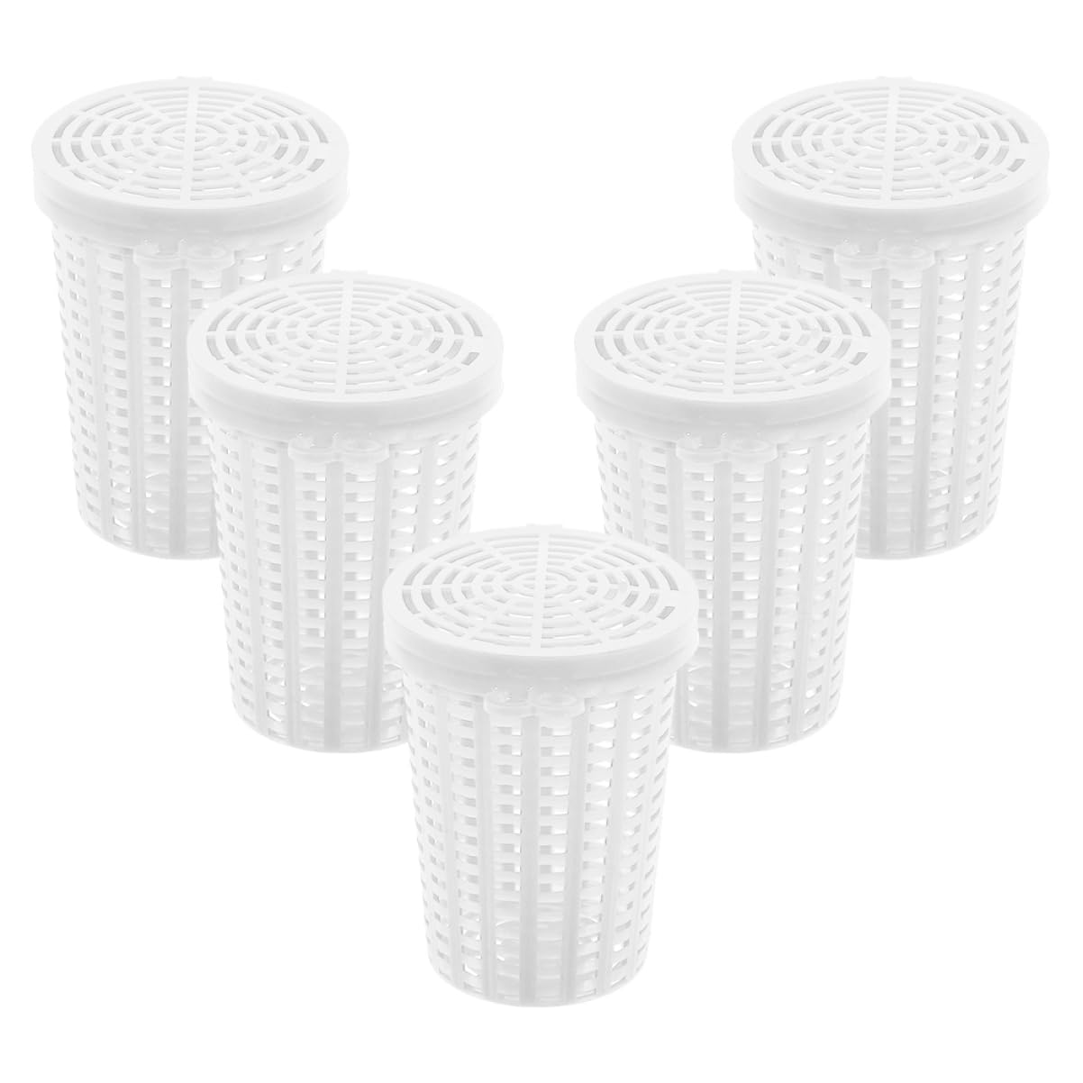 BCOATH 5Pcs Fishing Bait Holder Cage Durable Design for Catching Fish Shrimp Easy to Use Feeder Basket for Various Aquatic Scenarios Reusable Fishing Gear Accessories