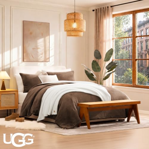 Image of UGG Remina Queen Comforter Set, Bed in a Bag, 5-Piece, Chestnut Brown