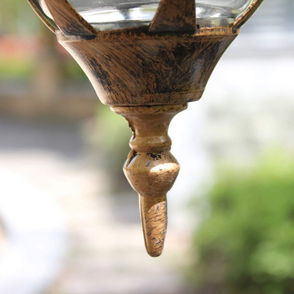 European Anti-Rust Outdoor Pendant Lights Aluminum Waterproof Exterior Ceiling Hanging Lighting for Pavilion Grape Rack Villa Loft Gazebo Garden Chandelier E27 Edison Flush Mount Light (Color :