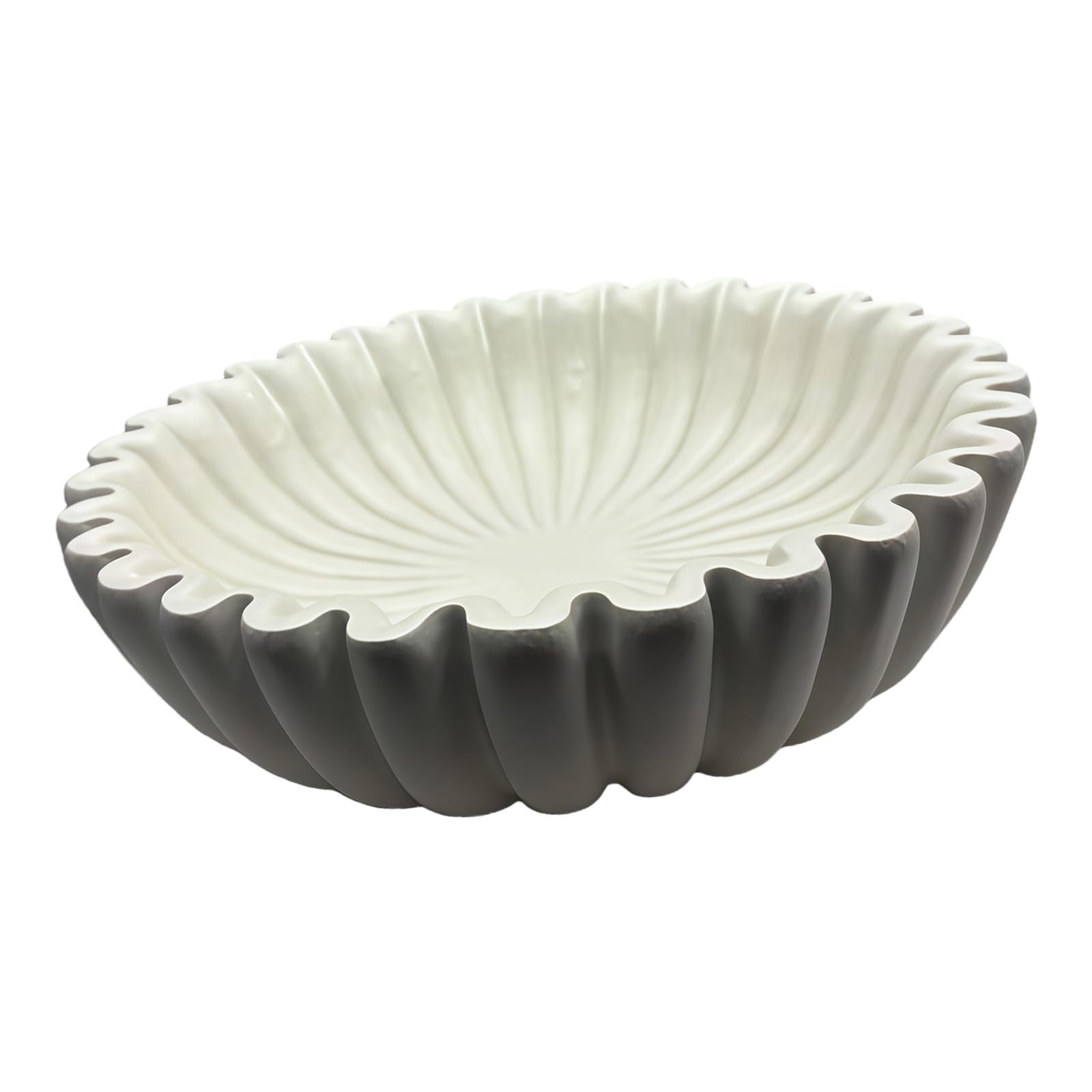 Nucelit Ruffled Art Resin Storage Tray for Entryway and Living Room Decor Organizing Small Items Keys Accessories Versatile Storage Bowl