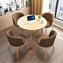 Office Reception Room Club Table,Coffee Table And Chair Set,Kitchen Dining Table Set For 4,Small Conference Room Tables Simple Office Table Round Furniture Table Cotton Small Round Tables 80cm  Color