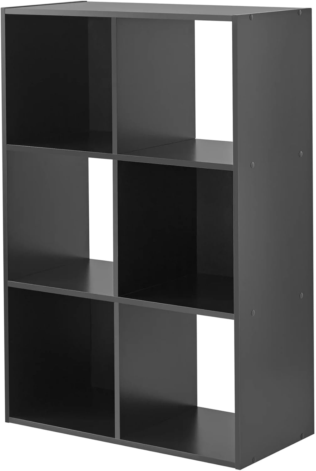 6 Cube Storage Organizer or Bookcase, Black Easy Assembly 6