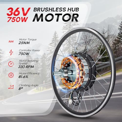 Pexmor 750W Front Wheel Ebike Conversion Kit