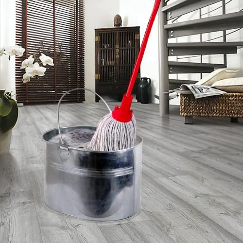 VTL® GALVANISED MOP BUCKET CLEANING STRONG HOME WITH HANDLE INDOOR/OUTDOOR HEAVY DUTY