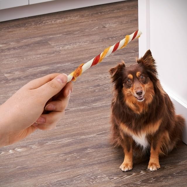 Ol's Roys Rawhide Dog Chews - 100 Count Twist Sticks with Chicken - Long Lasting Dog Treats for Small, Medium & Large Dogs (23.6 oz)