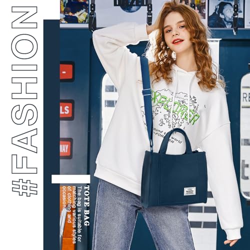 Image of Corduroy Tote Bag for Women Small Satchel Bag Mini Tote Bag Aesthetic Crossbody Handbag - School Work Travel Shopping