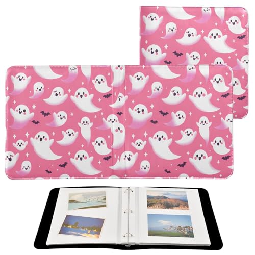 Álbum de fotos adhesivo DIY Scrapbook álbum lindo fantasmas de Halloween encuadernador de 3 anillos libro de fotos 40 páginas 8x10 para memoria miniatura 2