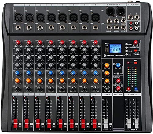 Depusheng DA8 Mezclador de audio profesional Consola de placa de