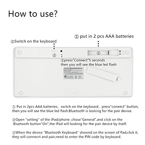 Meega Wireless Arabic Keyboard, Minority Language Ultra Thin Lightweight Silent Bluetooth Keyboards For Laptop/Computer/Surface/Desktop/Smart Tv #TOP4
