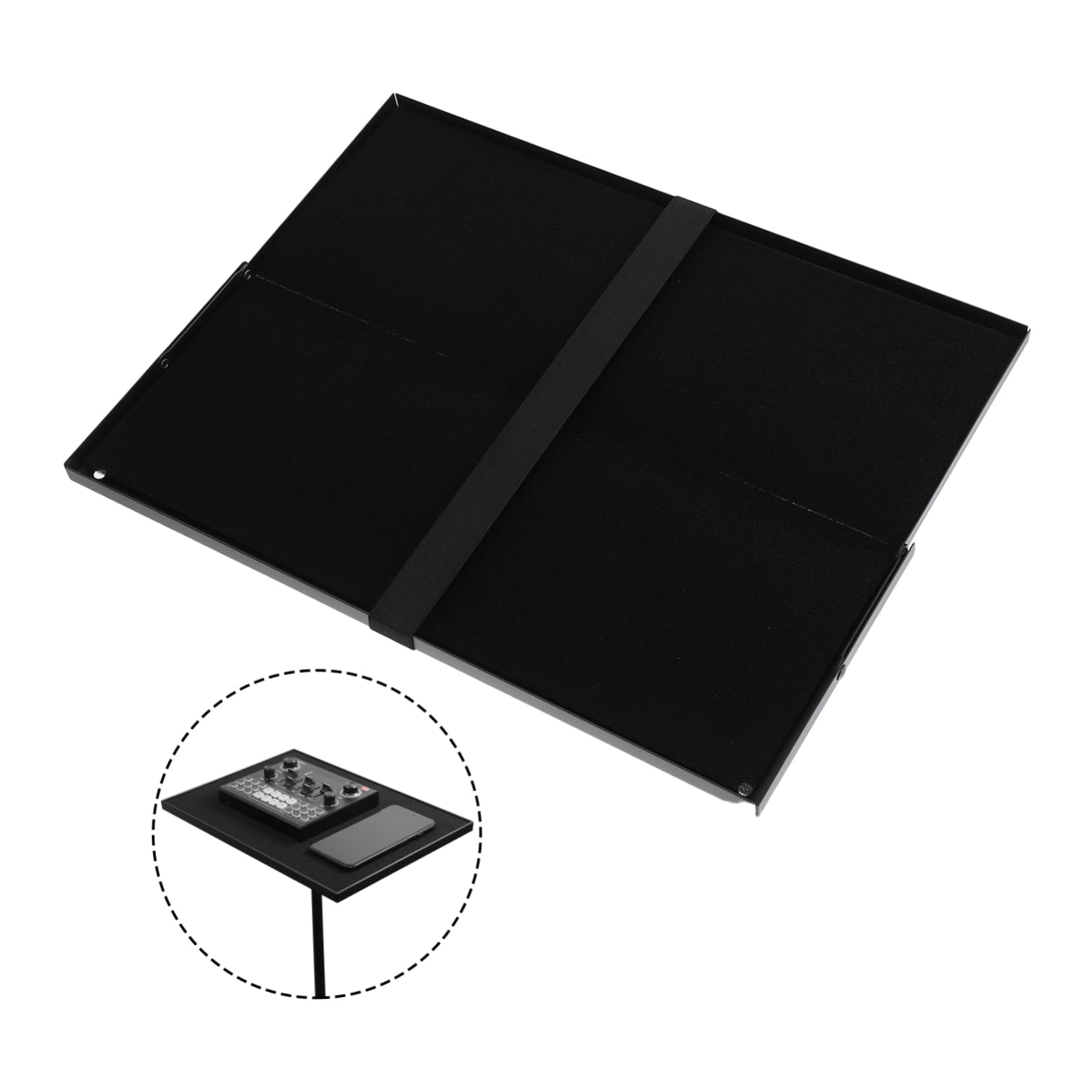 Soporte de bandeja de proyector de altura para trípode, bandeja de proyector plegable portátil con diseño telescópico para oficina en casa y uso al aire libre