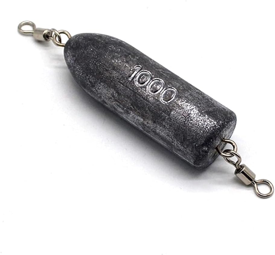 Adygil Deep Drop Weights Mold with 1 Cavities and 1000g for Deep Seafishing, 10 pcs S/S Wire and 20 pcs Swivel Includes