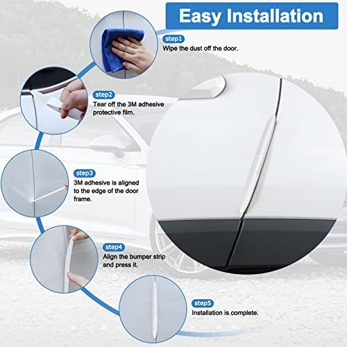 Skycase (8 Packs Car Side Door Edge Guards Protector, Soft PVC Cushioning Impact Car Bumper Guard Protector Strips for Car, Truck, SUV for Car Door Edge Protection, Transparent