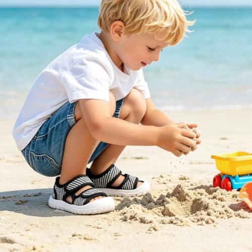Image of BMCiTYBM Baby Boy Girl Closed Toe Summer Toddler Sandals Lightweight Shoes Infant Non-Slip First Walking Sneakers 6 9 12 18 24 Months 2-3 Years