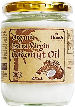 Hands organic JAS certified organic extra virgin coconut oil 200ml