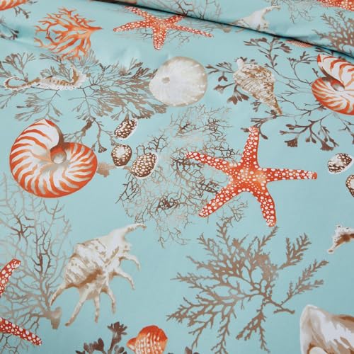 Brandream Luxury Nautical Bedding Set Queen Size Coastal Beach 100% Egyptian Cotton Duvet Cover Set 3-Piece Smooth Crisp Silky (Comforter Not Included) - Image 9