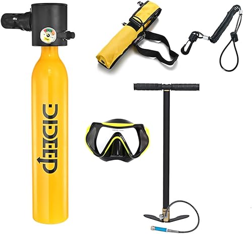 Miniatura 8 de Kit de tanque de buceo reutilizable certificado por puntos de buceo portátil de 0.5 L de capacidad, mini tanques de buceo que soportan 5-10 minutos