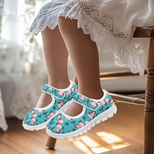 Binienty Girls Animal Mary Jane Sneakers Custaom Cute Slip On School Dress Up Flats Shoes2