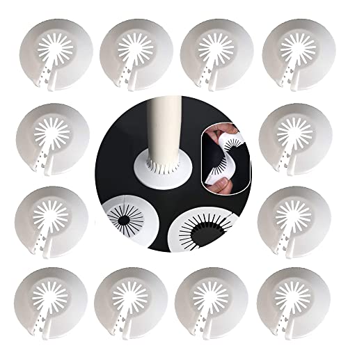 16 Pieces Radiator Pipe Collars, Plastic Radiator Pipe Covers, White Pipe Collars Wall Flange Easy Installation, Water Pipe Cover, Decoration Drain Line Cover Collars for 6-20 mm Diameter Pipe