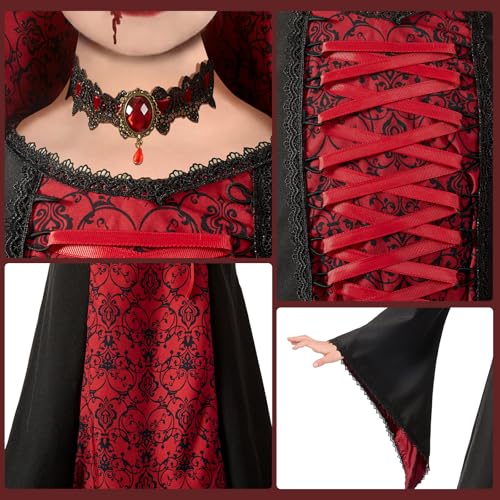 Disfraz completo de vampiro para niñas Halloween miniatura 3