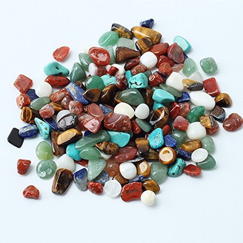 80Pcs Irregular Shape Tumbled Polished Natural Stones Assorted Mix - Small Size