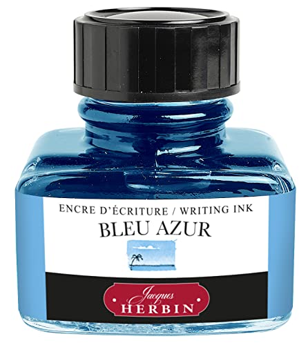 Herbin Fountain Pen Ink - 30ml Bottled - Bleu Azur