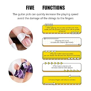 Thumb Pick Set, 10Pcs Médiators Du Pouce, Médiators Du Doigt, Finger Pick Pouce Pick Set, Pics De Doigt De Guitare En… - Les Beatles, Paul McCartney, John Lennon, RIngo Starr, George Harrison Thumb Pick Set, 10Pcs Médiators Du Pouce, Médiators Du Doigt, Finger Pick Pouce Pick Set, Pics De Doigt De Guitare En… – Image 5