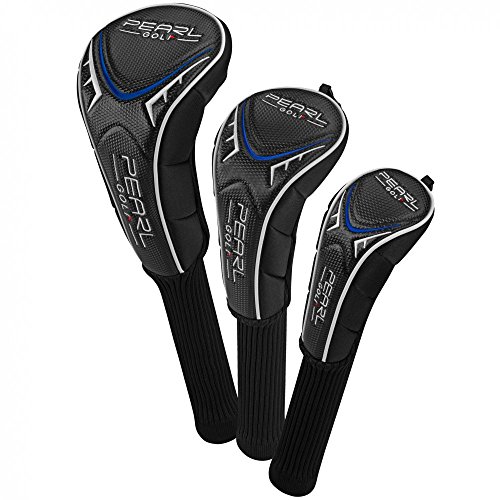 PearlGolf Headcovers - Driver - Fairway - Rescue, blau weiß Cover